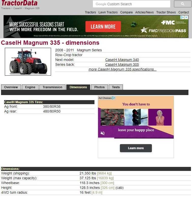 Case/case I.H. Magnum 335 Attachment Misc